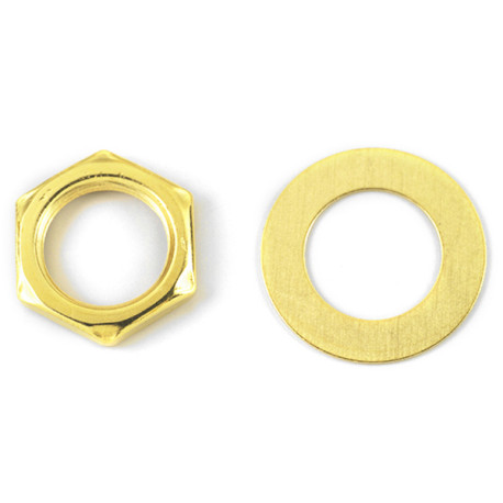 ALL PARTS® NUTS AND WASHERS US SIZE 3/8 In. FOR POTS / JACKS GOLD (10pcs)