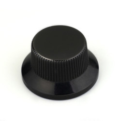 BOUTON TYPE STRAT METAL BLACK (SCREW) (2)