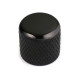 DOME KNOB BLACK GROS GRAIN 18MM (2)