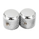 Pure Vintage '52 Telecaster® Knurled Knobs, (2), Chrome