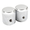 Pure Vintage '58 Telecaster® Knurled Knobs, (2), Chrome/Aluminum