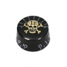 LP BOUTON PLEXI-CYLINDRIC BLACK + SKULL (2)