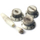 AGED WHITE SET FOR STRAT (1V+2T+SWITCH+TIP) METRIC et INCH