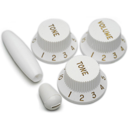 WHITE SET FOR STRAT(1V+2T+SWITCH+TIP)