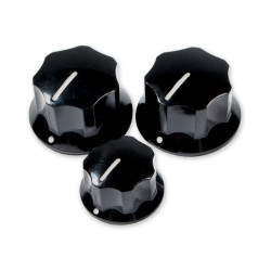 Pure Vintage '60s Jazz Bass® Knobs, (3), Black