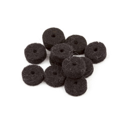 Black Strap Button Felt Washers (12)