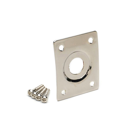 PLAQUE JACK RECTANGULAIRE NICKEL AVEC CUVETTE