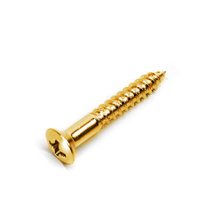 GOTOH® WS-04 STRAP PIN SCREWS 3.5 x 25mm OVAL HEAD GOLD (20pcs)