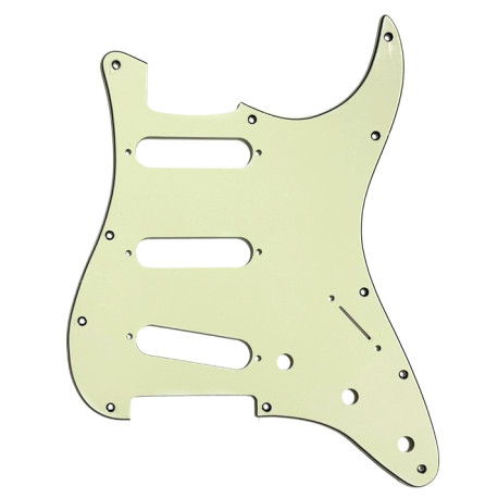 PICKGUARD STRAT STANDARD SSS 11 HOLES US POTS 3 PLY MINT (2.4mm)