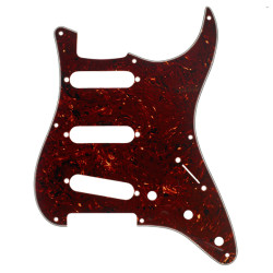 FENDER® PICKGUARD STRATOCASTER® S/S/S 8-HOLE MOUNT TORTOISE SHELL 4-PLY