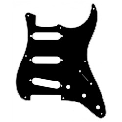 FENDER® PICKGUARD STRATOCASTER® S/S/S 8-HOLE MOUNT BLACK 3-PLY