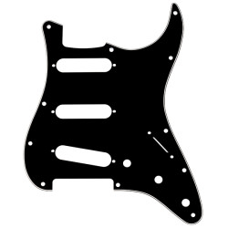 Pickguard, Stratocaster® S/S/S, 11-Hole Mount, B/W/B, 3-Ply