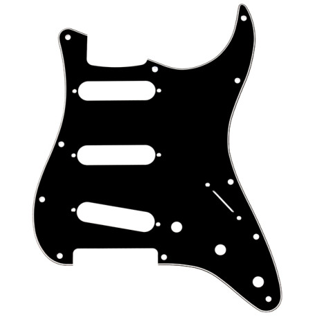 FENDER® PICKGUARD STRATOCASTER® S/S/S 11-HOLE MOUNT B/W/B 3-PLY