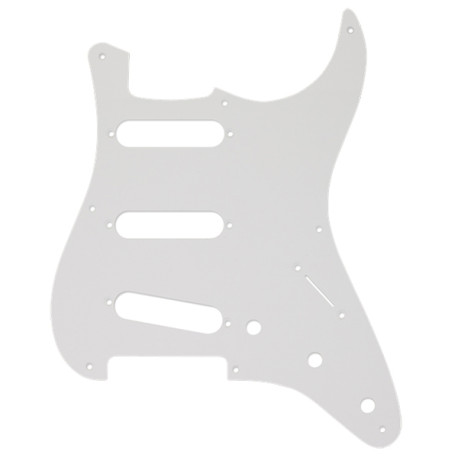 Pickguard, Stratocaster® S/S/S, 8-Hole Mount, White, 1-Ply