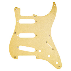 Pickguard, Stratocaster® S/S/S, 8-Hole Mount, Gold Anodized Aluminum, 1-Ply