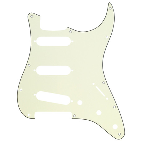 Pickguard, Stratocaster® S/S/S, 11-Hole Mount, Mint Green MG/B/MG 3-Ply