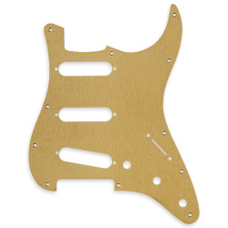 FENDER® PICKGUARD STRATOCASTER® S/S/S 11-HOLE MOUNT GOLD ANODIZED ALUMINUM 1-PLY