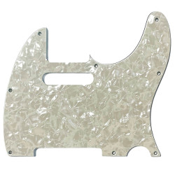 ALL PARTS® PICKGUARD FOR TELE® 8 HOLES 2.54mm THICK 4 PLY PARCHMENT PEARL