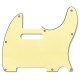 PICKGUARD TELE 8 HOLES 3 PLY CREAM (2.4mm)