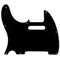 ALL PARTS® TELE PICKGUARD BLACK 3 PLY 8 H .090" LEFT HAND