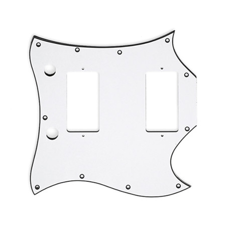 W.D MUSIC® FULL FACE PICKGUARD FOR GIBSON® SG® 2.28mm 3 PLY WHITE