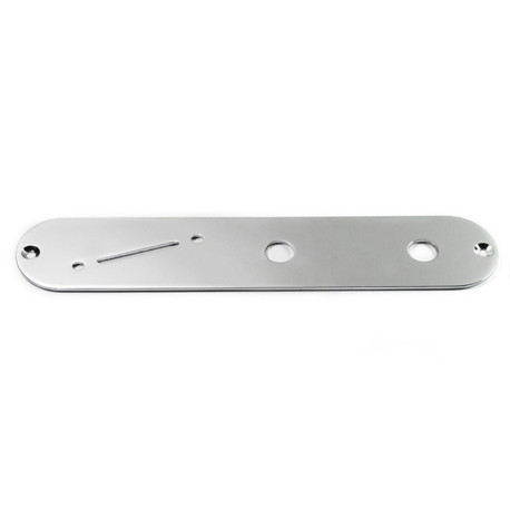 TELE CONTROL PLATE WITH SLANTED SWITCH SLOT CHROME