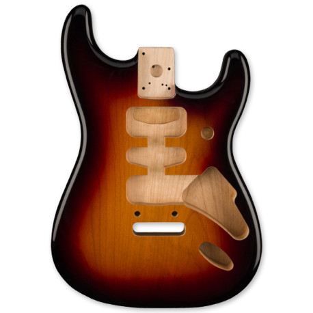 Deluxe Series Stratocaster® HSH, Alder Body, 2-Point Bridge Mount, 3-Color Sunbu