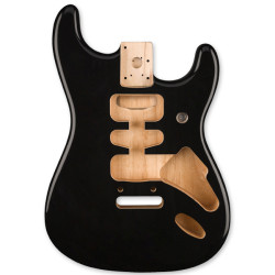 Deluxe Series Stratocaster® HSH Alder Body 2 Point Bridge Mount, Black