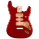 Deluxe Series Stratocaster® HSH Alder Body 2 Point Bridge Mount, Candy Apple Red