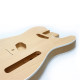 HOSCO® BODY FOR TELE® ALDER WITH WHITE BINDINGS SANDED UNFINISHED