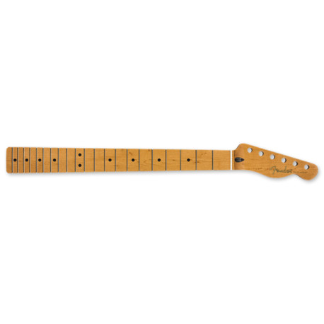 Roasted Maple Telecaster Neck, 21 Narrow Tall Frets, 9.5, Maple, C Shape