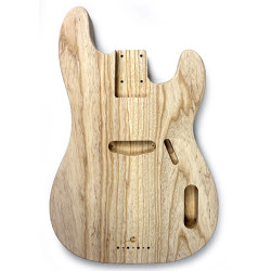 HOSCO® TELE BASS® BODY SWAMP ASH 2pc SANDED UNFINISHED