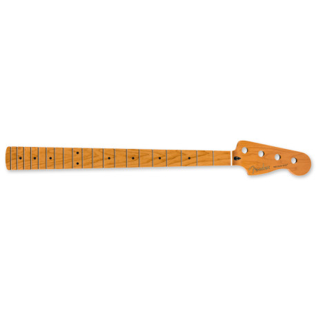 Roasted Maple Precision Bass Neck, 20 Medium Jumbo Frets, 9.5, Maple, C Shape