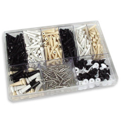 BRIDGE PINS + END PINS ASSORTMENT (288 BRIDGE PINS + 66 END PINS)