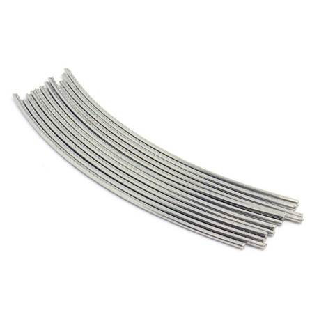 SINTOMS® FRETS 18% NICKEL SILVER 2.06 x 1.09mm PACKAGED ARC-SHAPED 130mm (12pcs)