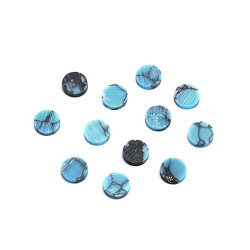 12 X TURQUOISE STONE 6.35mm (1/4)