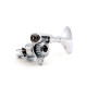 GOTOH® GBU510M-9 MÉCA. BASSE 14mm BOUTON Y CÔTÉ GRAVE 1:20 CHROME (1pce)