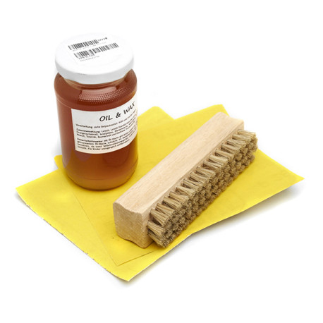 GOLDO OIL et WAX SET (INCLUDING BRUSH et SANDING PAPER)