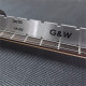 G&W FLAT MACHINED DUAL NOTCHED BASS NECK STRAIGHT EDGE 30.00"/34.00"