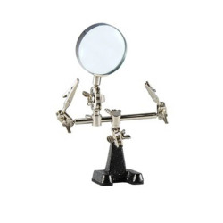 3RD HAND SOLDERING TOOL WITH MAGNIFYING GLASS