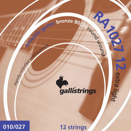 GALLI RAINBOW 12-STRINGS 80/20 BRONZE EXTA LIGHT 010-047