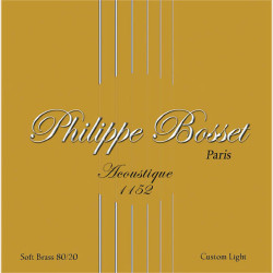 !! DISCONTINUED !! PHILIPPE BOSSET ACOUSTIQUE SOFT BRASS CUSTOM LIGHT 11-52