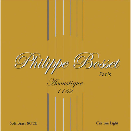 !! DISCONTINUED !! PHILIPPE BOSSET ACOUSTIQUE SOFT BRASS CUSTOM LIGHT 11-52