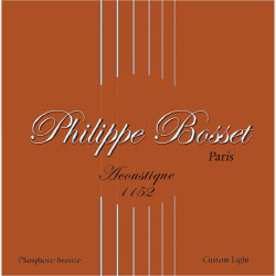 !! DISCONTINUED !! PHILIPPE BOSSET ACOUSTIQUE PHOSPHOR BRONZE CUSTOM LIGHT 11-52