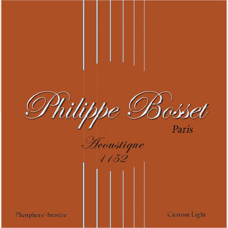 !! DISCONTINUED !! PHILIPPE BOSSET ACOUSTIQUE PHOSPHOR BRONZE CUSTOM LIGHT 11-52