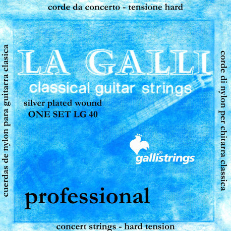 GALLI STRINGS® CORDES GUITARE CLASSIQUE "LA CLASSIQUE" TENSION FORTE