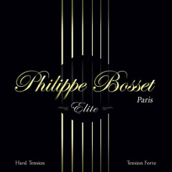 PHILIPPE BOSSET® ELITE STRINGS BLACK HARD TENSION 030-045 BLACK NYLON