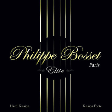 PHILIPPE BOSSET® CORDES ELITE NOIR TENSION FORTE 030-045 NYLON NOIR