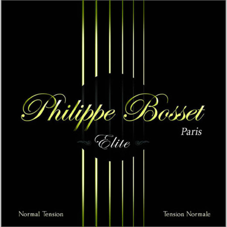 PHILIPPE BOSSET® CORDES ELITE NOIR TENSION NORMALE 030-044 NYLON NOIR