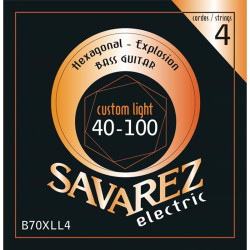 SAVAREZ ELECTRIC BASS HEXAGONAL EXPLOSION 4 STRINGS 40-100